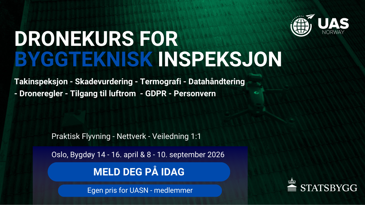 Dronekurs for byggteknisk inspeksjon 2026